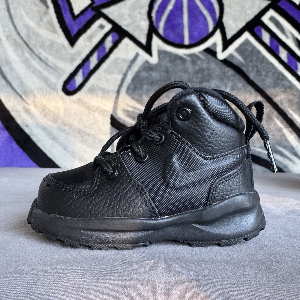 Size 5c - Nike Manoa LTR Boots Shoes TD BQ5374-001 Black Toddler Kids